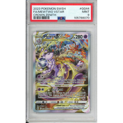 Pokemon Graded: Mewtwo VSTAR GG44/GG70 Crown Zenith (2023) Holo PSA 9