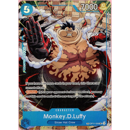 One Piece Single: Monkey D. Luffy OP11-058 Treasure Rare NM