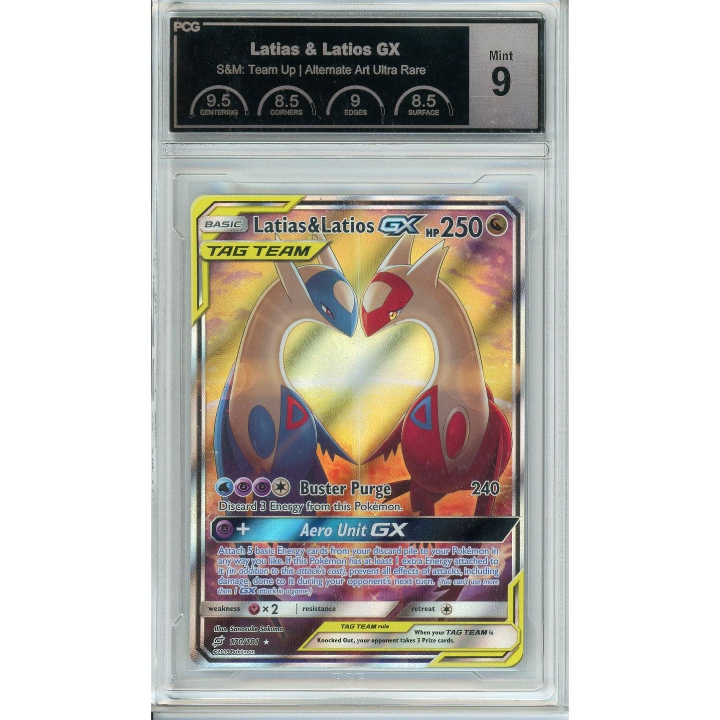Pokemon Graded: Latias & Latios GX PCG 9