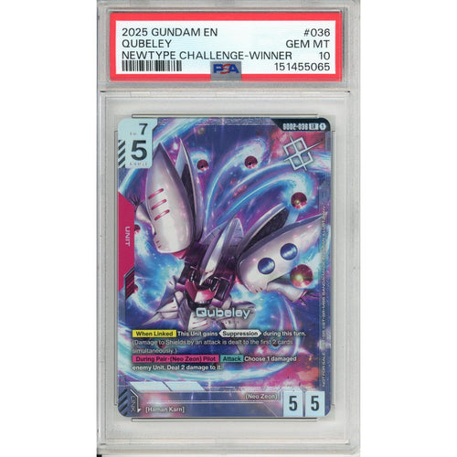 Gundam Graded: Quebeley #36 Newtype Challenge Winner (2025) PSA 10