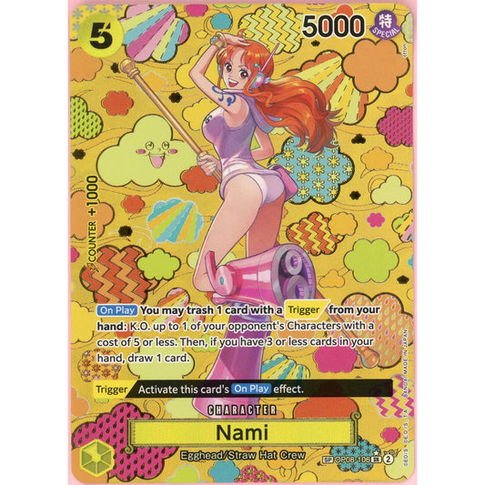 One Piece Single: Nami OP08-106 Emperors In The New World Special Rare NM