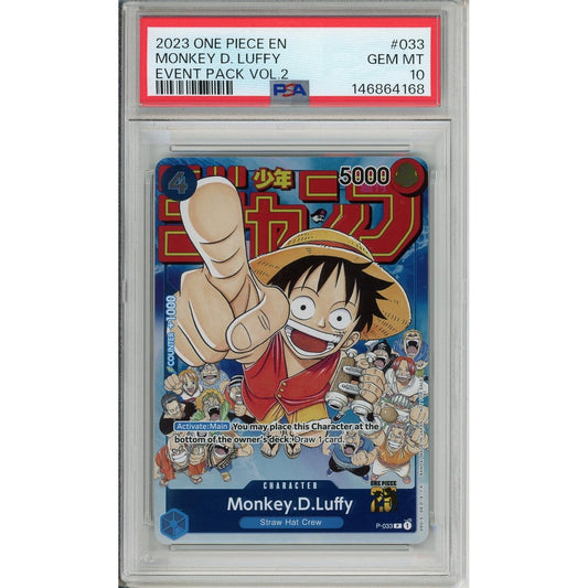 One Piece Graded: Monkey D. Luffy P-033 Event Pack Vol. 2 (2023) PSA 10