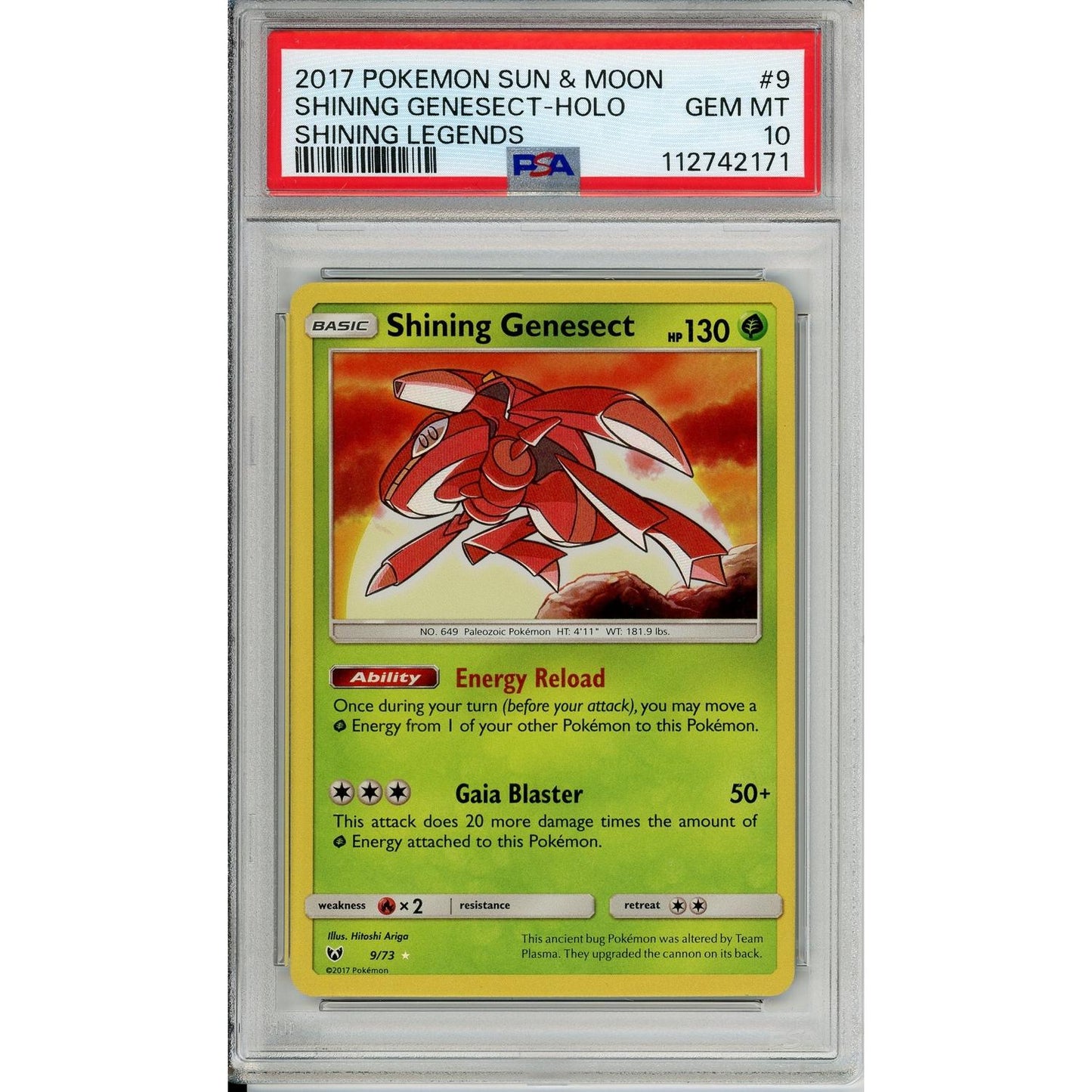 Pokemon Graded: Shining Genesect PSA 10