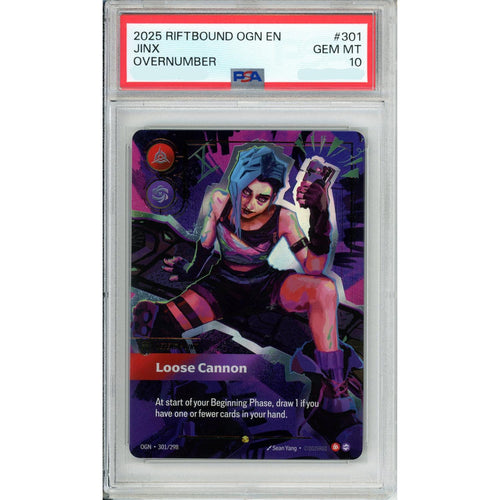 Riftbound Graded: Jinx Loose Cannon Overnumber 301/298 PSA 10