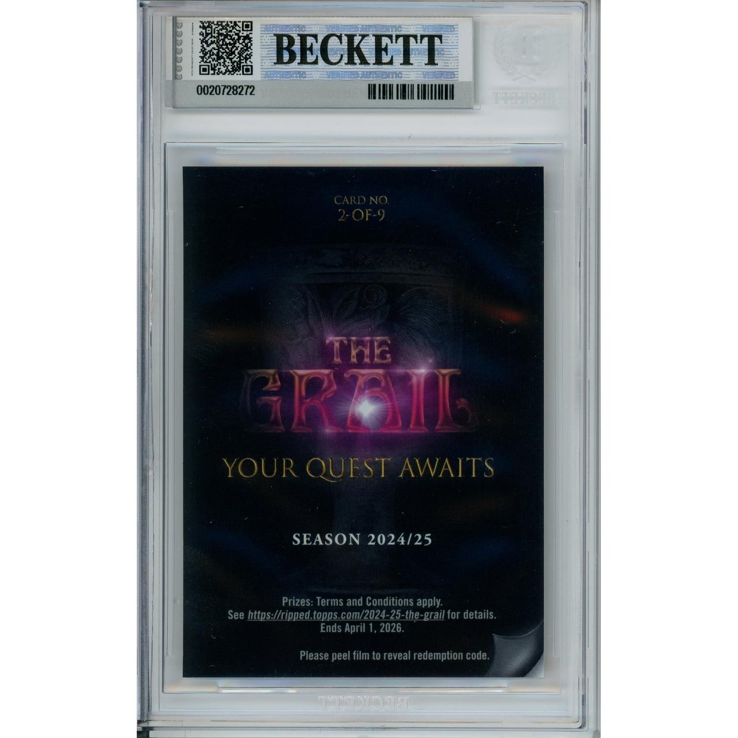 Sports Graded: Lionel Messi The Grail #2 Topps Chrome (2024-25) Beckett 9
