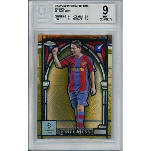 Sports Graded: Lionel Messi The Grail #2 Topps Chrome (2024-25) Beckett 9