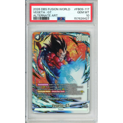 Dragon Ball Graded: Vegeta GT #FB09-117 Alternate Art PSA 10
