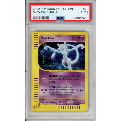 Pokemon Graded: Mewtwo 20/165 Expedition (2002) Holo PSA 6