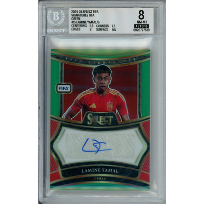 Sports Graded: Lamine Yamal #15 Signature FIFA (2024-25) Green Beckett 8
