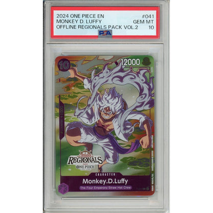 One Piece Graded: Monkey D. Luffy P-041 Offline Regionals Pack Vol.2 (2024) PSA 10