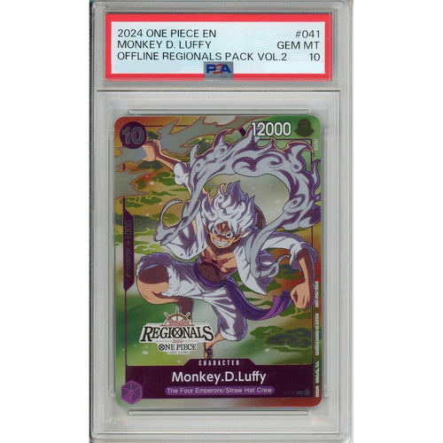 One Piece Graded: Monkey D. Luffy P-041 Offline Regionals Pack Vol.2 (2024) PSA 10