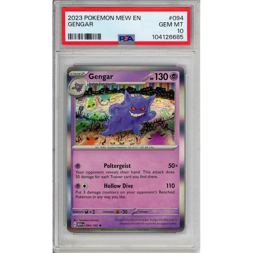 Pokemon Graded: Gengar 94/165 Scarlet & Violet (2023) Holo PSA 10