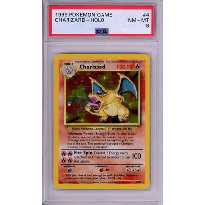 Pokemon Graded: Charizard 4/102 Base Set (1999) Holo PSA 8