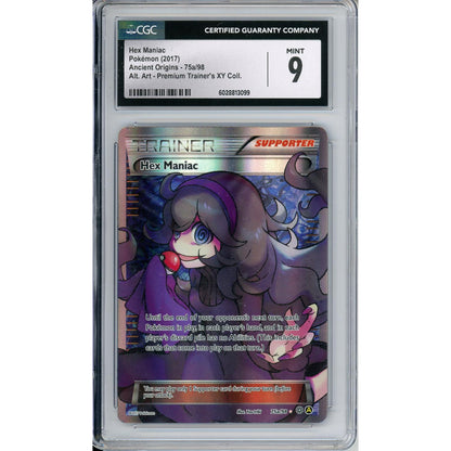 Pokemon Graded: Hex Maniac 75a/98 Ancient Origins (2017) Alt Art CGC 9