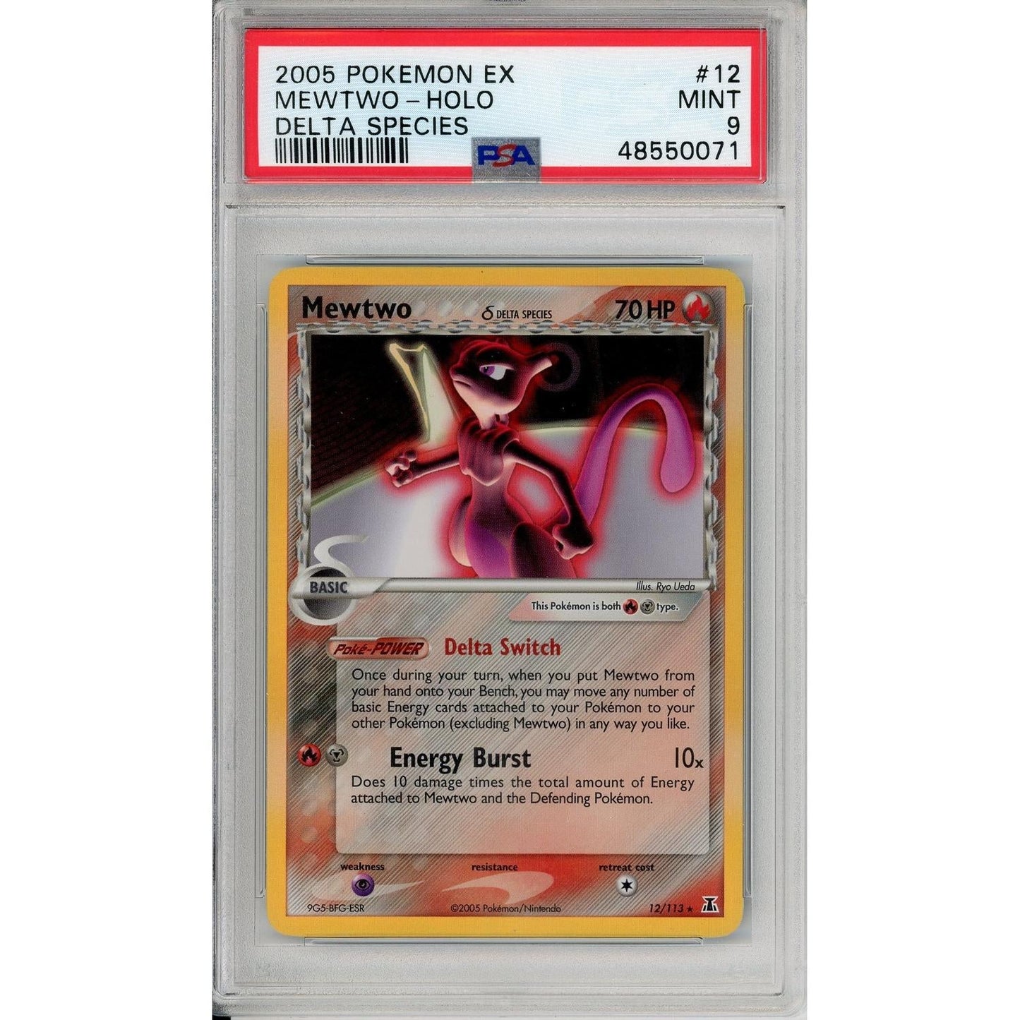 Pokemon Graded: Mewtwo 12/113 Delta Species (2005) Holo PSA 9
