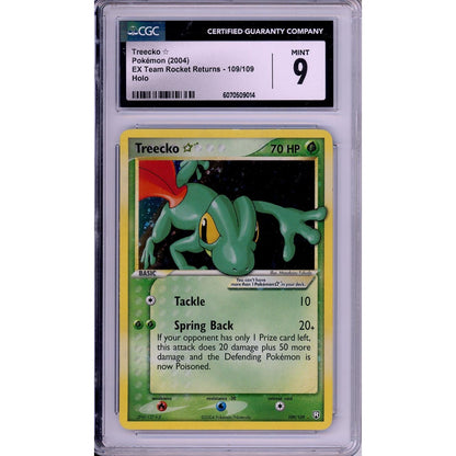 Pokemon Graded: Treecko Gold Star 109/108 EX Team Rocket Returns (2004) Holo CGC 9