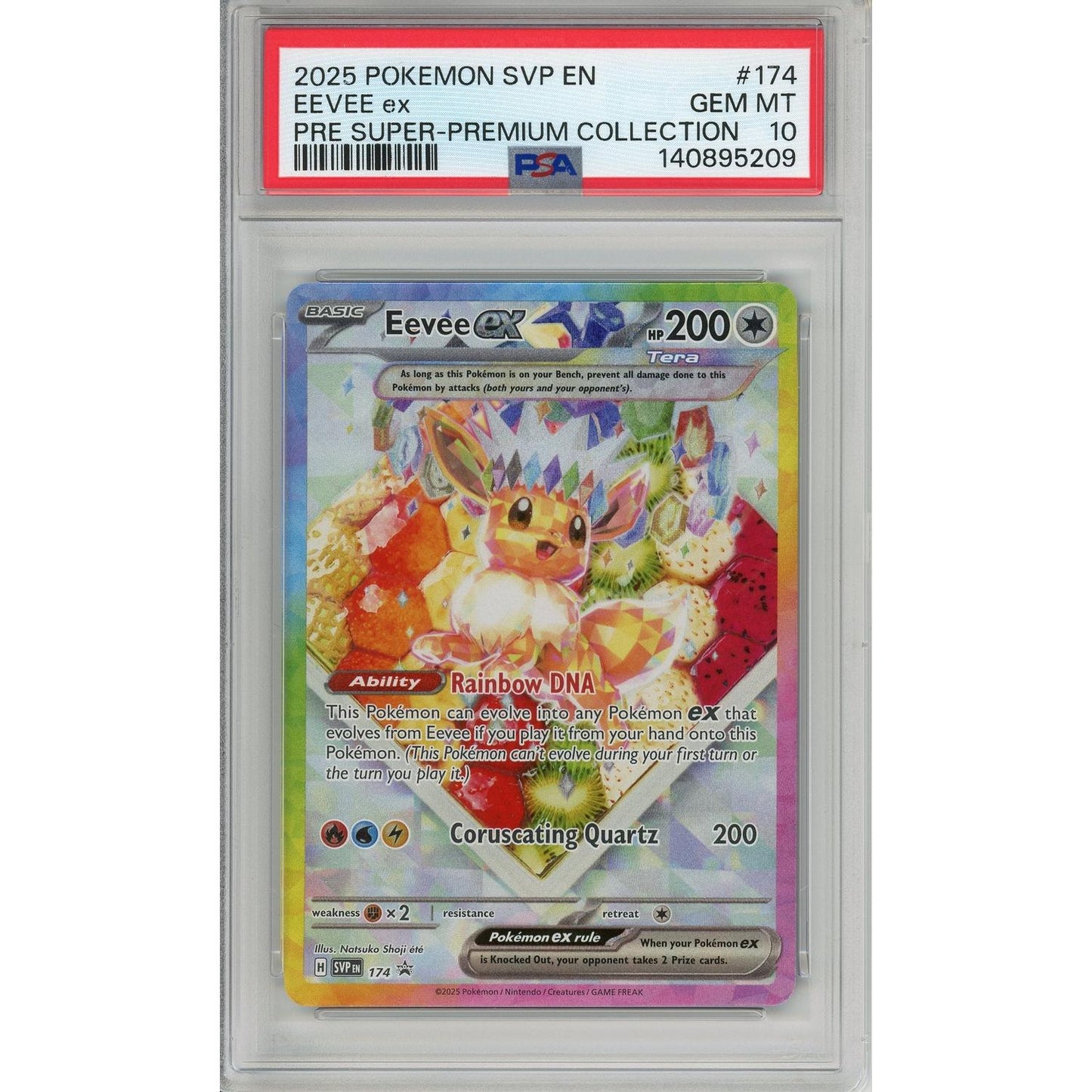 Pokemon Graded: Eevee ex #174 Prismatic Evolutions Promo (2025) Holo PSA 10