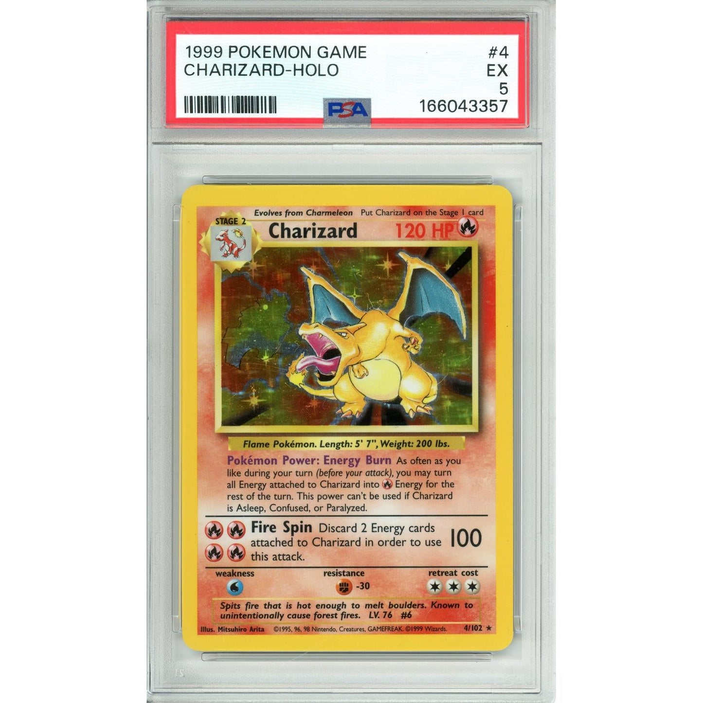 Pokemon Graded: Charizard 4/102 Base Set (1999) Holo PSA 5