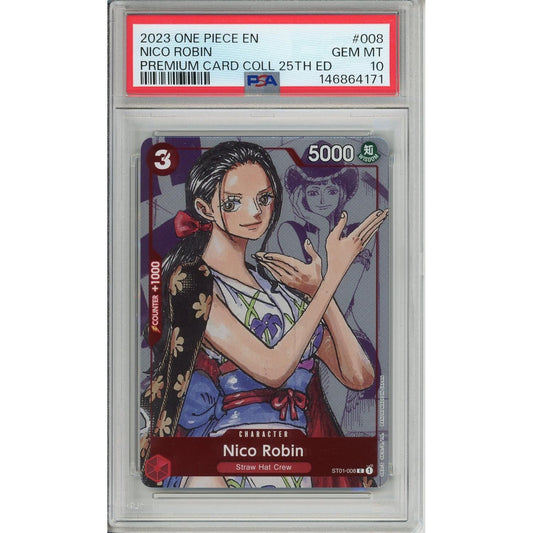 One Piece Graded: Nico Robin ST01-008 Premium Card Collection 25th Edition (2023) PSA 10
