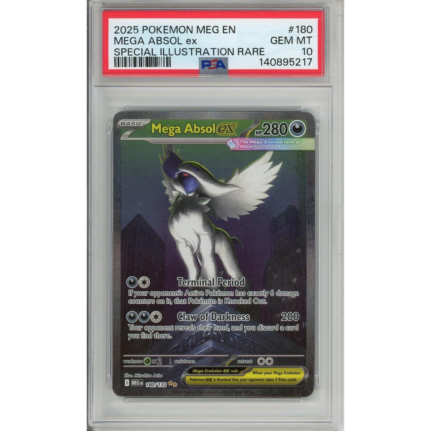 Pokemon Graded: Mega Absol ex 180/132 Mega Evolution (2025) SIR PSA 10