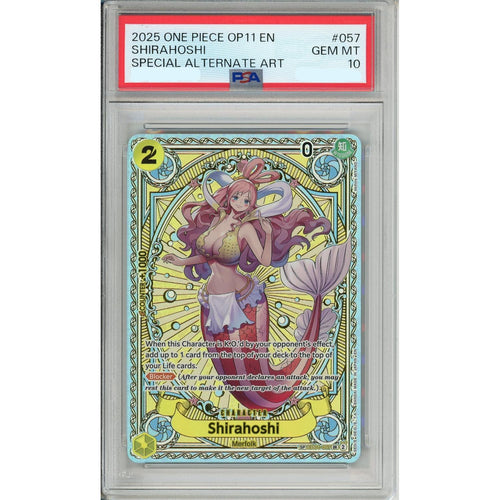 One Piece Graded: Shirahoshi EB01-057 Special Alternate Art PSA 10