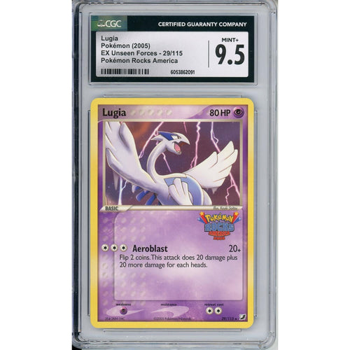 Pokemon Graded: Lugia 29/115 Pokemon Rocks America Stamp (2005) CGC 9.5