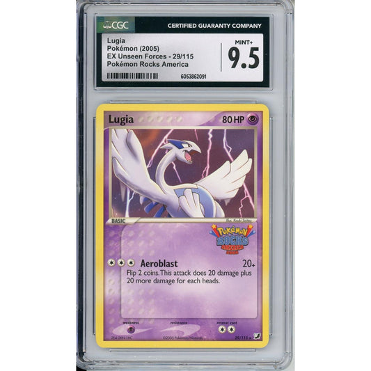 Pokemon Graded: Lugia 29/115 Pokemon Rocks America Stamp (2005) CGC 9.5