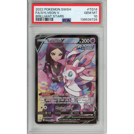 Pokemon Graded: Sylveon V TG14/TG30 Brilliant Stars (2022) Full Art Holo PSA 10