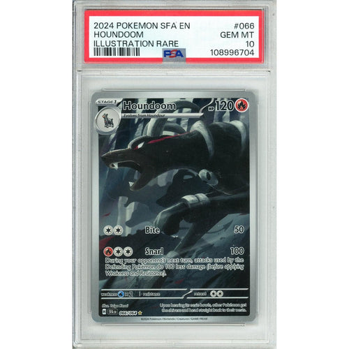Pokemon Graded: Houndoom 66/64 Shrouded Fable (2024) IR Holo PSA 10