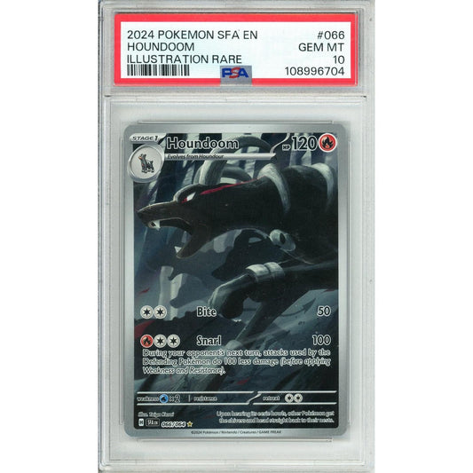Pokemon Graded: Houndoom 66/64 Shrouded Fable (2024) IR Holo PSA 10