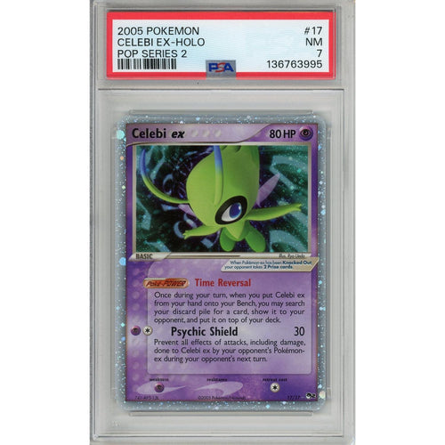 Pokemon Graded: Celebi 17/17 Pop Series 2 (2005) Holo PSA 7