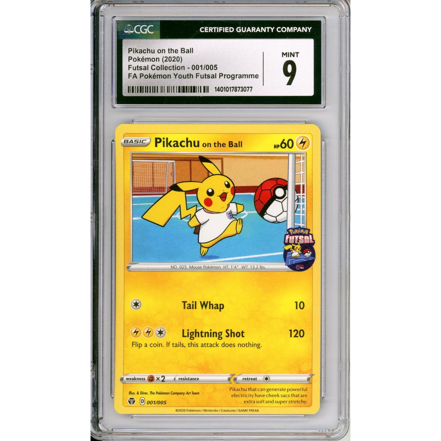 Pokemon Graded: Pikachu on the Ball #1 Pokemon Futsal Collection Promo (202) CGC 9