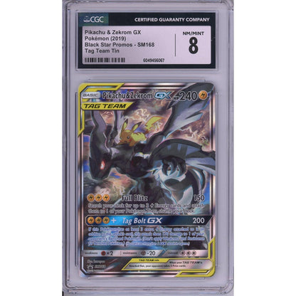 Pokemon Graded: Pikachu & Zekrom GX CGC 8