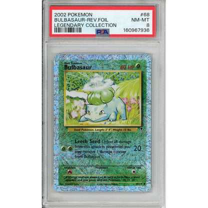 Pokemon Graded: Bulbasaur 68/110 Legendary Collection (2002) Rev. Foil PSA 8