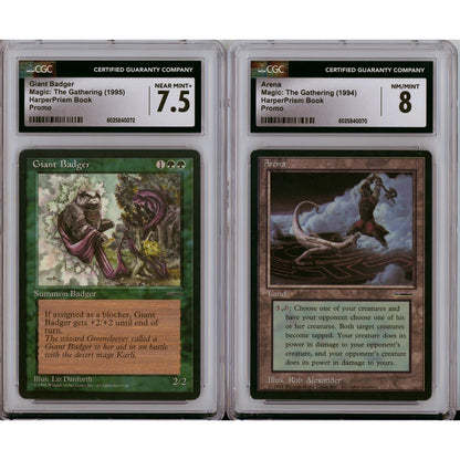 MTG Graded: Mana Crypt CGC 8, Sewers of Estark CGC 9, Giant Badger CGC 7.5, Arena CGC 8 HarperPrism Set of 4