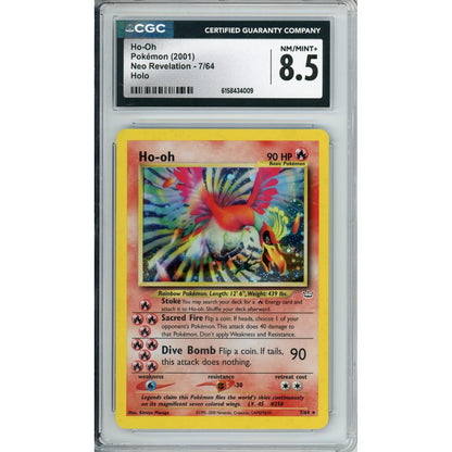 Pokemon Graded: Ho-Oh 7/64 Neo Revolution (2001) Holo CGC 8.5