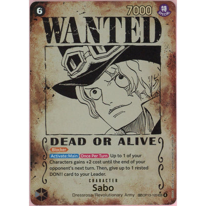 One Piece Single: Sabo Wanted Poster OP13-120 Carrying On His Will MP
