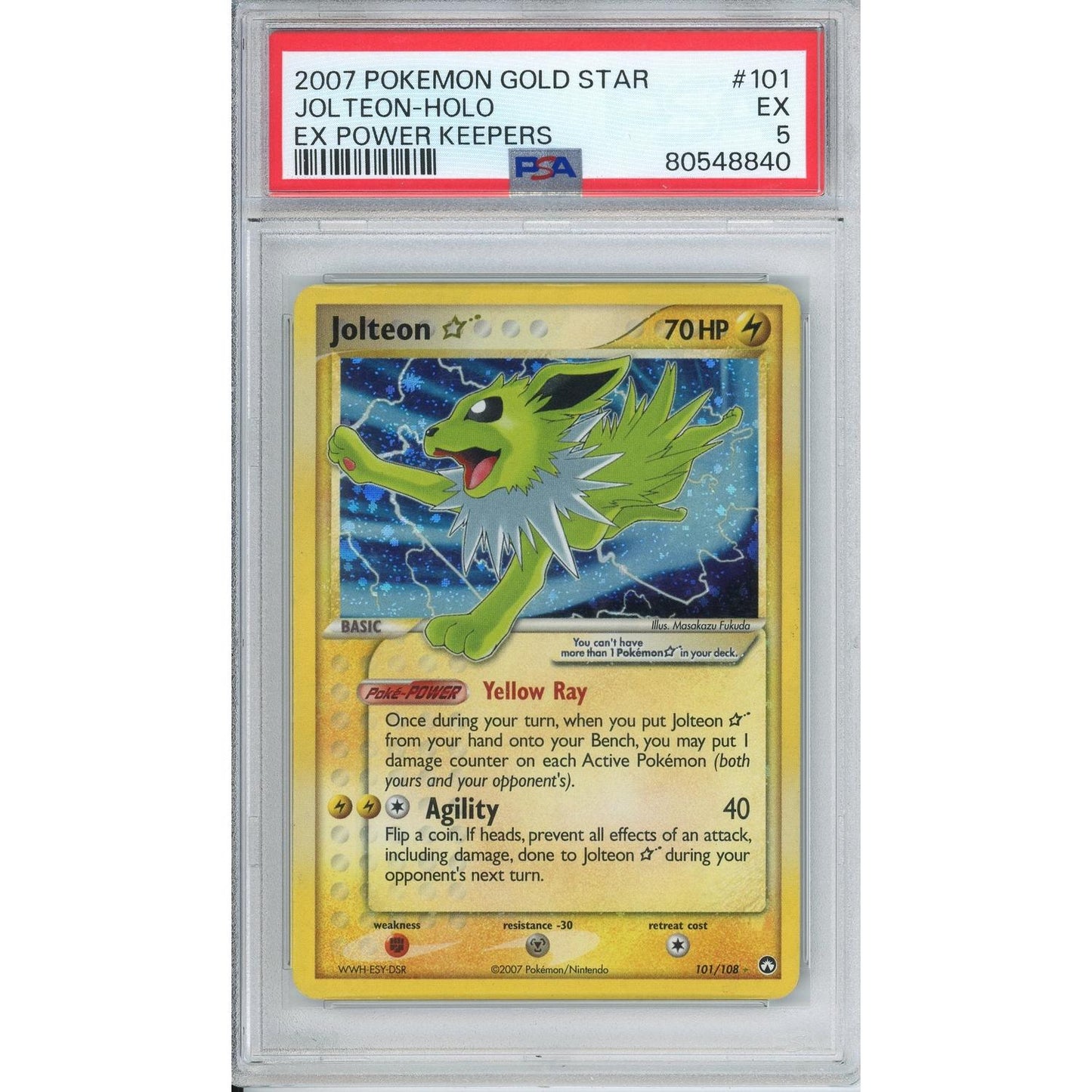 Pokemon Graded: Jolteon Gold Star PSA 5
