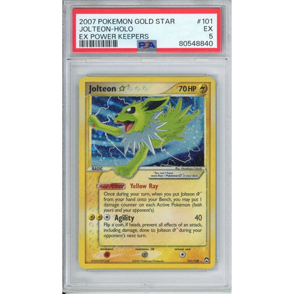 Pokemon Graded: Jolteon Gold Star PSA 5