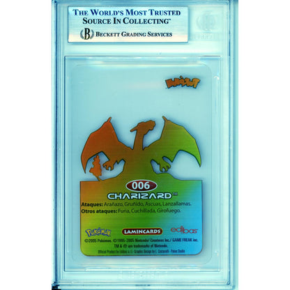 Pokemon Graded: Spanish Charizard #6 Edibas Lamincard (2005) Beckett 8.5
