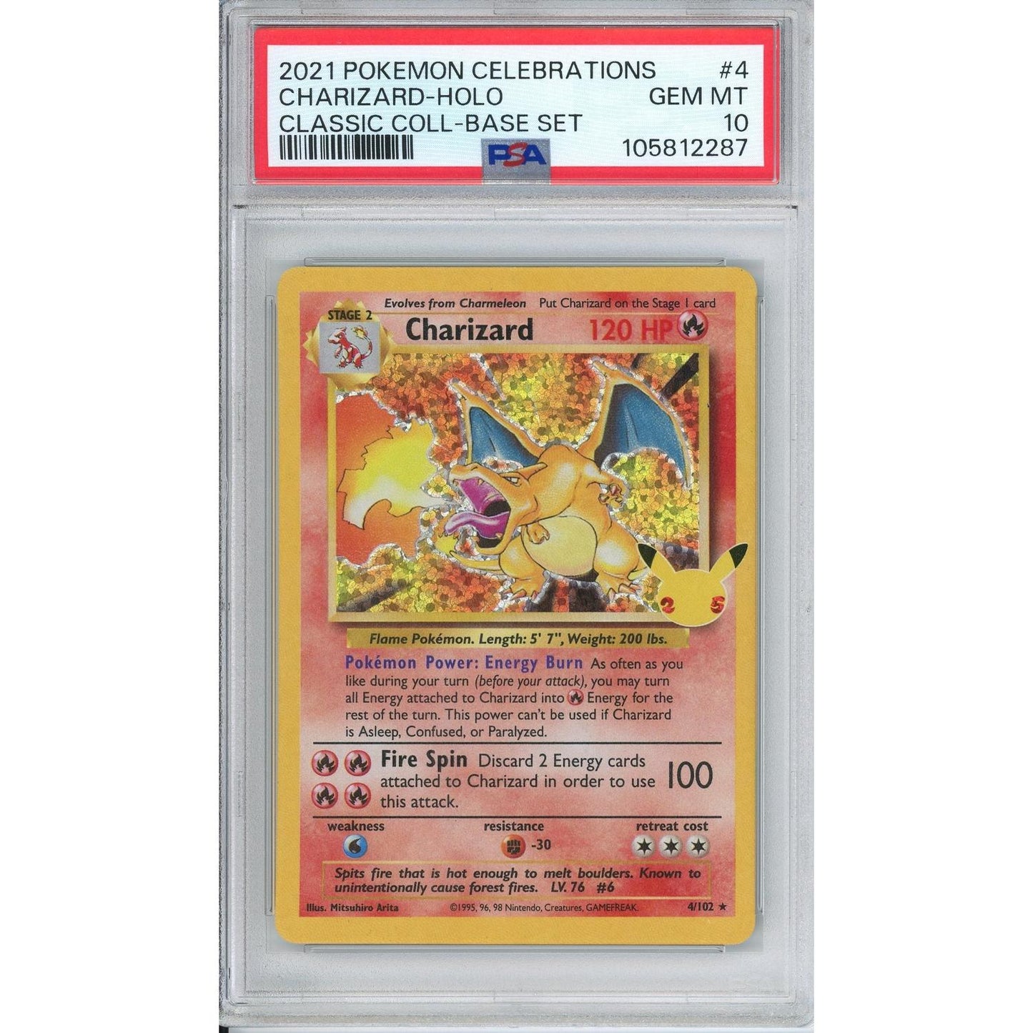 Pokemon Graded: Charizard Celebrations Holo PSA 10
