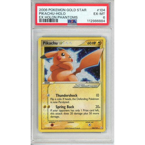 Pokemon Graded: Pikachu Gold Star PSA 6