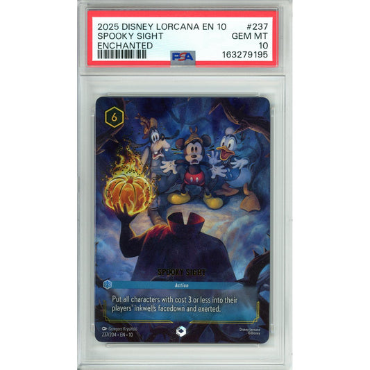 Lorcana Graded: Spooky Sight 237/204 Enchanted (2025) PSA 10