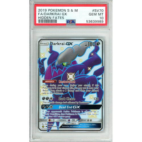 Pokemon Graded: Darkrai GX SV70/SV94 Hidden Fates (2019) Holo PSA 10