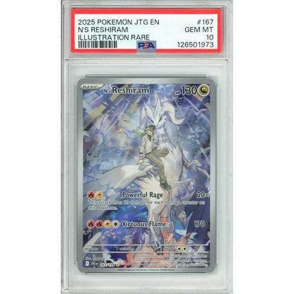Pokemon Graded: N's Reshiram 167/159 Journey Together (2025) IR Holo PSA 10
