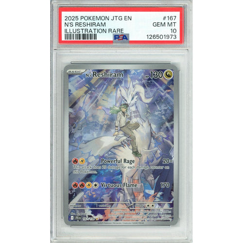 Pokemon Graded: N's Reshiram 167/159 Journey Together (2025) IR Holo PSA 10