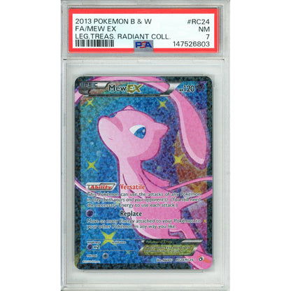 Pokemon Graded: Mew EX RC24/RC25 Legendary Treasures (2013) Full Art Holo PSA 7
