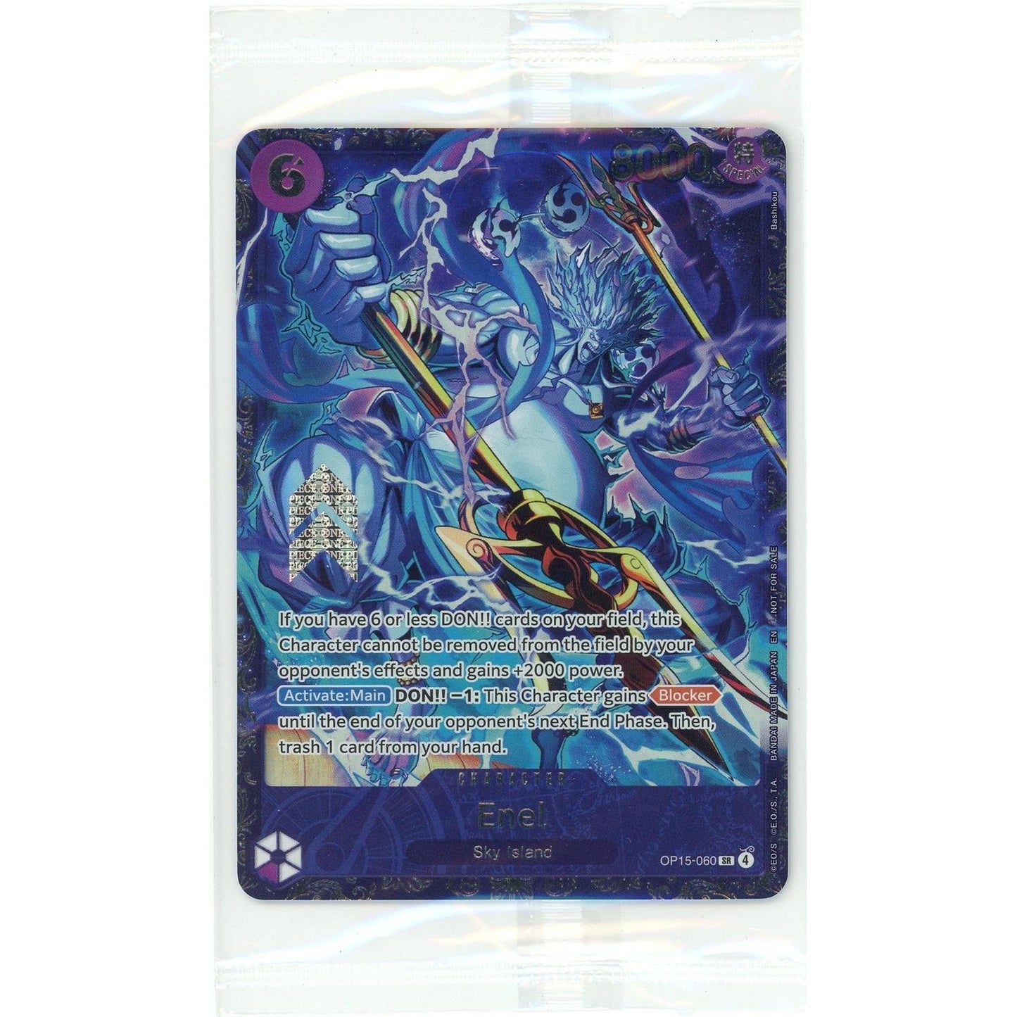 One Piece Single: Enel OP15-060 Treasure Cup May 2026 Sealed Promo NM