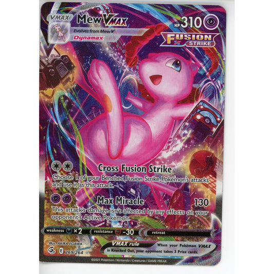 Pokemon Single: Mew VMax (Alt Art Secret) SWSH08 269/264 NM