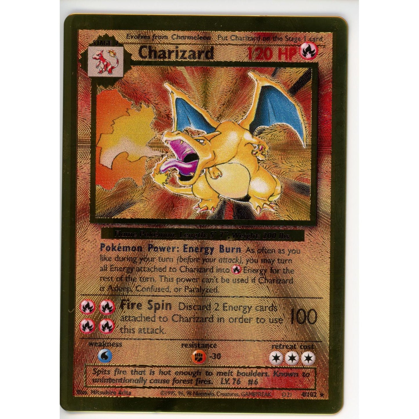Pokemon Single: Charizard (Celebrations Metal Card) MCAP- NM